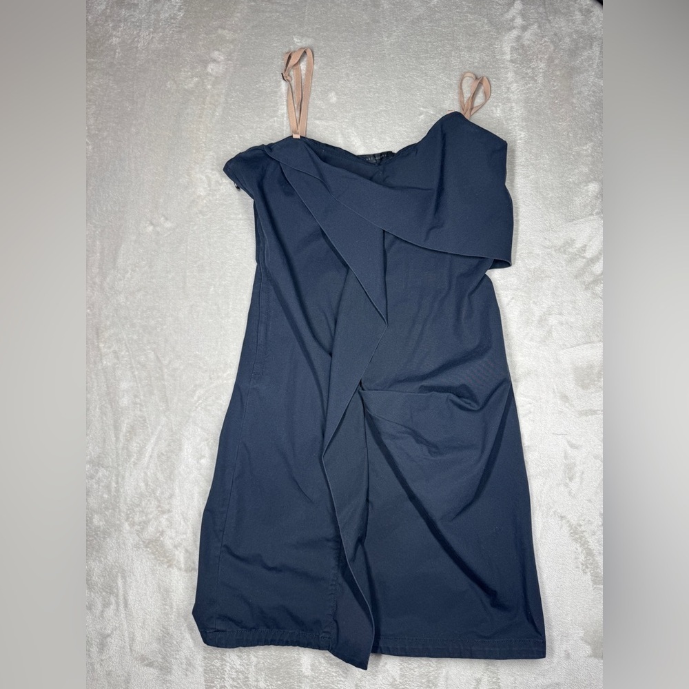 Marc by Marc Jacobs Black Mini Cotton Blend Sleeveless Cocktail Dress Size 2